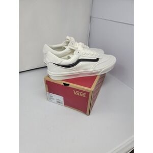 Vans Brooklyn LS Off-White/Black Men's Chunky Lace Skate Shoes NIB- Size 11